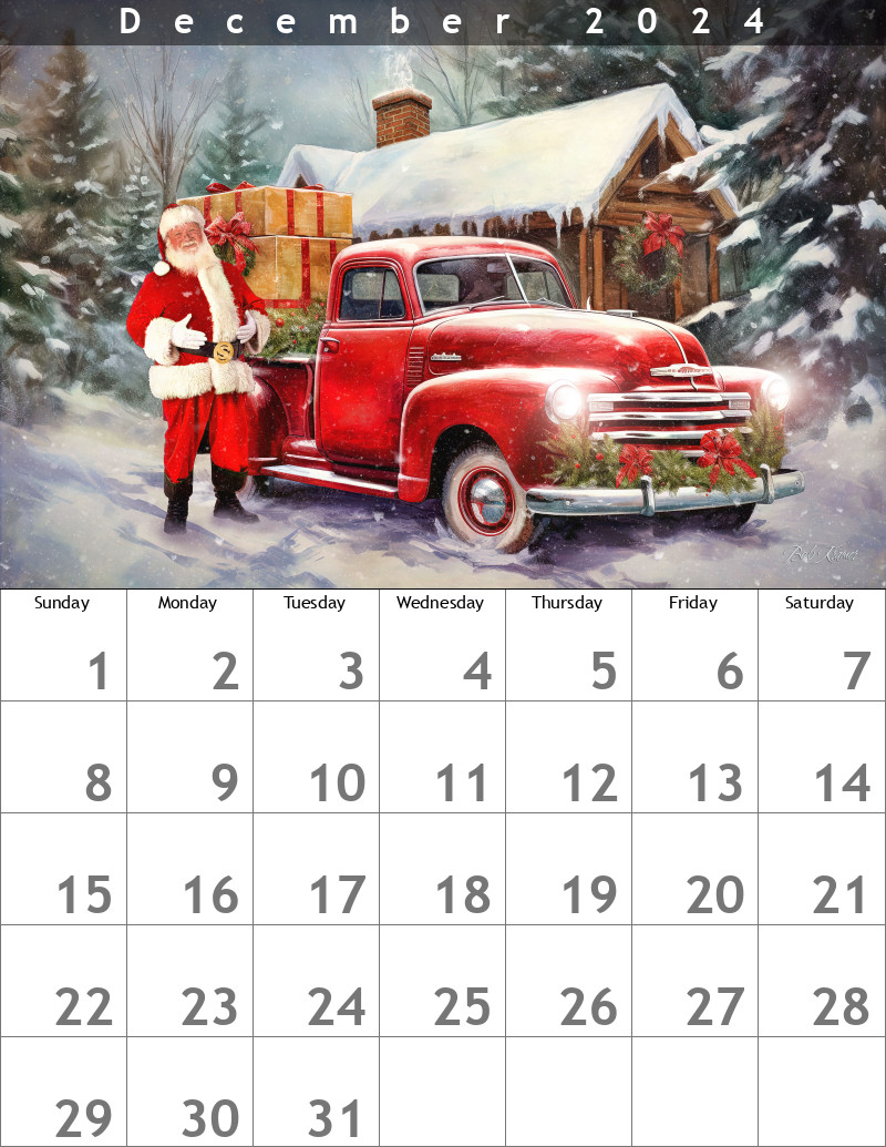 Hot Rod Calendar December 2024